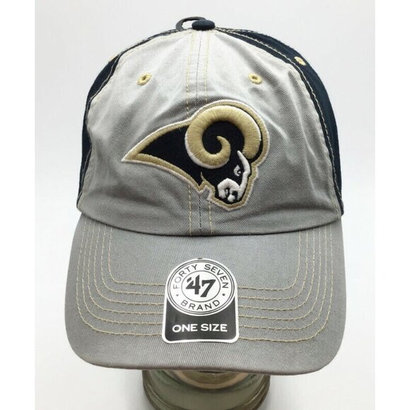 Forty Seven '47 Brand NFL St. Louis Rams Cap One Size Adjustable Hat Blue Gray - Picture 1 of 9